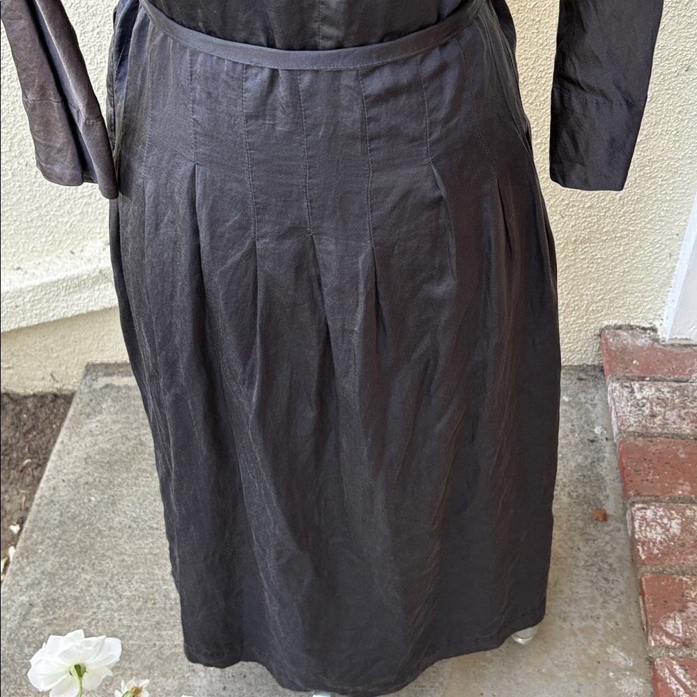 CP Shades gorgeous silk blend black dress w/ great pockets & belt. Made in USA - Picture 7 of 15